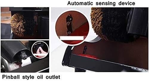 Automatic Shoe Polishing Machine with Dual Brushes Induction Sensor, Electric Shoe Polisher for Home, Office, Hotel, Commercial Use