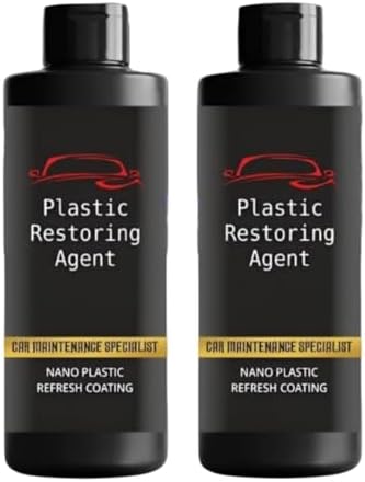 Plastic Restoring Agent Car Maintenance Specialist Nano Plastic Refresh Coating Restore Shine on Plastic & Leather Parts on Car & Bikes | Reduce Dust Accumulation | Each 100ml, Pack of 2