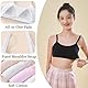 Sunvivid Sport-BHS für Teenager-Mädchen Ohne Bügel Unterwäsche aus Baumwolle mit All-in-One-Polstern und Elastischen Schultern Trainings-Bralettes Teenager Trägertop Camisole für 8–16 Jahre, 4er-Pack
