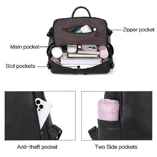 CLUCI Donna Borsa a tracolla zaino in pelle