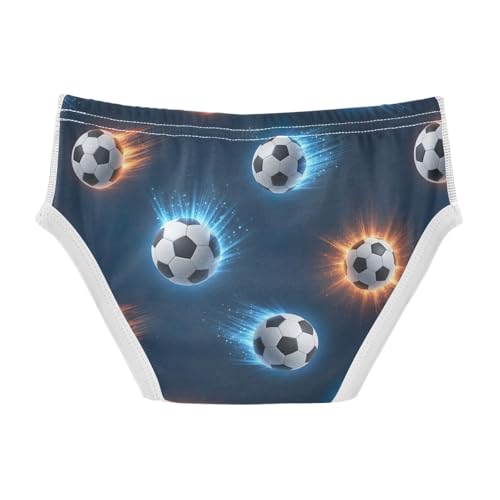 CHIFIGNO Cool Soccer Ball Blue Boys Underwear Cotton Boy Briefs Printed Breathable Briefs Underwear2
