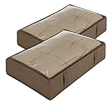 Whitmor 6924-130-2-CHOC Fashion Colors Collection Underbed Bag, Chocolate, Set of 2