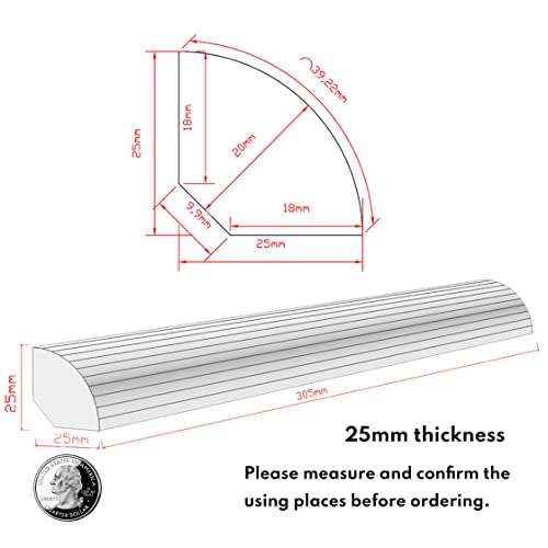 Lovdeco Carrara White Quarter Round Tile Liner 6 Pack 1"X12" Marble Pencil Liner Tile Polished #TOP1