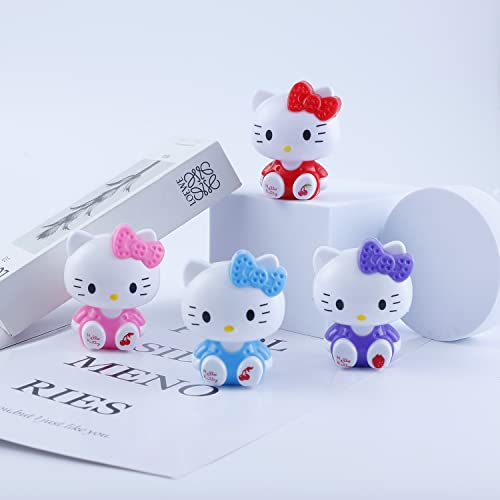 4 Styles Kawaii Kitty Cake Topper Figurines,Garden Cake Plant Decoration Party Supplies Birthday Cartoon Figure Toys (Bj-Kitty B 4Pcs) #TOP2