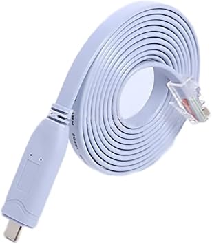 USB Type C to RJ45 Network Equipment Console Cable USB-C 3.1 FTDI RS232 RJ45 Router Console Cable Compatible with Cisco 1000, 1600, 2500, 2600, 3600,Huawei H3C Switches/Routers