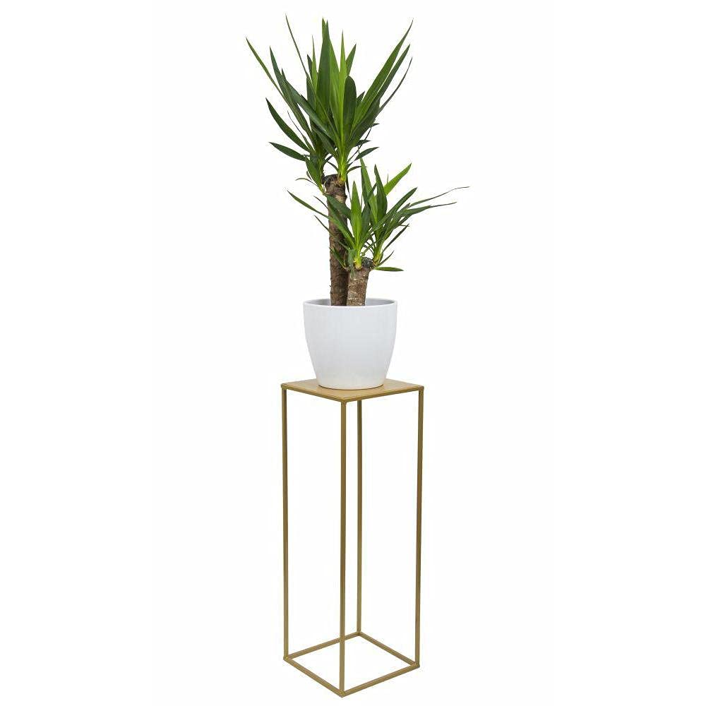 Loft - Soporte para flores moderno de metal (70 cm), color dorado