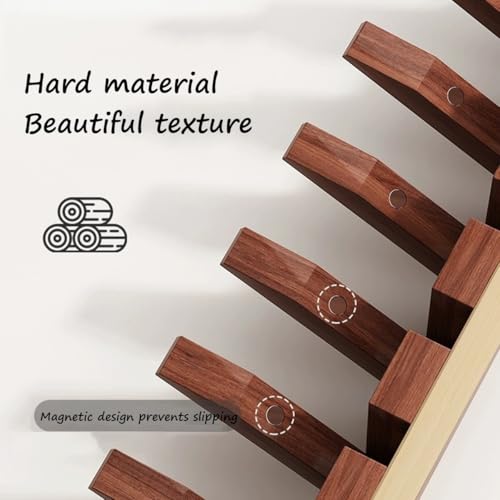 Perchero de madera sin perforaciones ganchos de pared para evitar daños 4