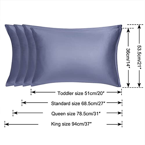 Taies d'oreiller en satin ultra douces protégeant les cheveux lot de 2