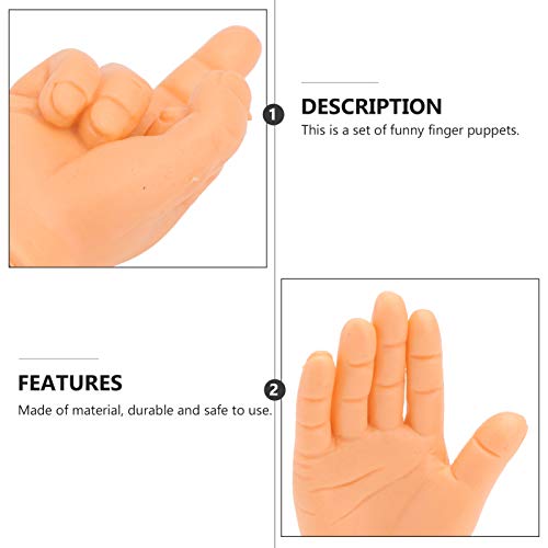 Fantoches de dedo de mão pequenos KESYOO, 5 peças de silicone para dedo, fantoches, mini fantoches d