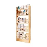 MumaHome Libreria a Muro in Legno Massello, Scaffale Porta Libri Slim con 4-5 Ripiani, Pro...