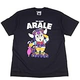 [EVERSOUL] Dr.スランプ アラレちゃん Tシャツ 半袖 アニメ キャラクター ARALE ドクタースランプ グッズ かわいい ユニセックス ブラック Lサイズ [並行輸入品]