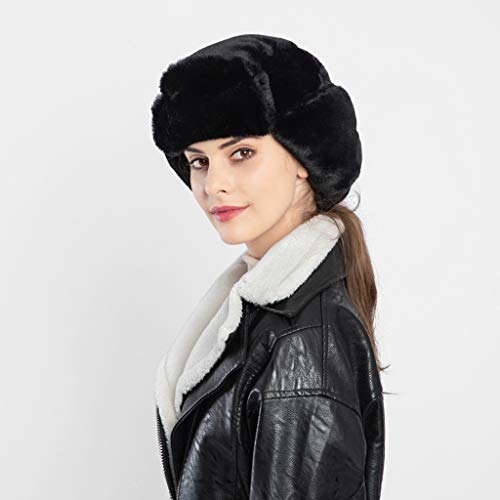 Long Pile Fur Ear Flap Hat Furry Ski Cap Winter Hat for Women Winter Travel - image 9