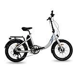 URBANBIKER Bicicleta Eléctrica Plegable Mini Color Blanco, 20', Motor 250 W, Batería Llitio Extraible 504 WH(36V 14...