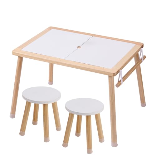 Miniatura 10 de Vevor Mesa Y Sillas Sensoriales Para Niños, Actividades Con 2 Taburetes, 2 Contenedores De Almacenamiento Y Soporte Para Rollos De Papel, Mesa Sensorial De Agua Y Arena Para Juegos Para Niños
