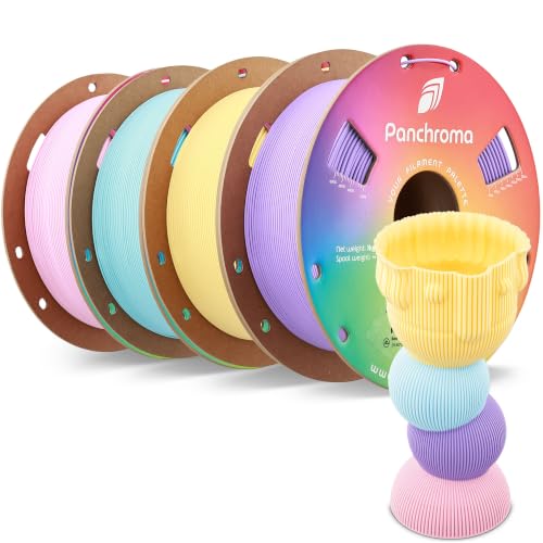 Image of Polymaker Panchroma Matte PLA 3D Printer Filament Bundle 4kg, 1.75mm | High Speed 3D Printing Filament Fits for Most FDM Printers, Sakura Pink*1+Lavender Purple*1+Pastel Ice*1+Pastel Banana*1