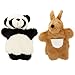TOYANDONA 2 Pcs Animal Marionnettes À Main en Peluche Marionnettes À Doigts en Peluche Animal Marionnette Bébé Enfants Woodland Animaux Jouets pour Les Parents Enseignants Contes