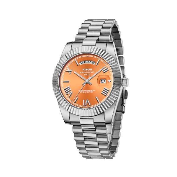 NIBOSI Men Watches Analog Quartz Stainless Steel Rose Gold Silver Watches for Men Waterproof Business Classic Desiger Wrist Watch with Day Date