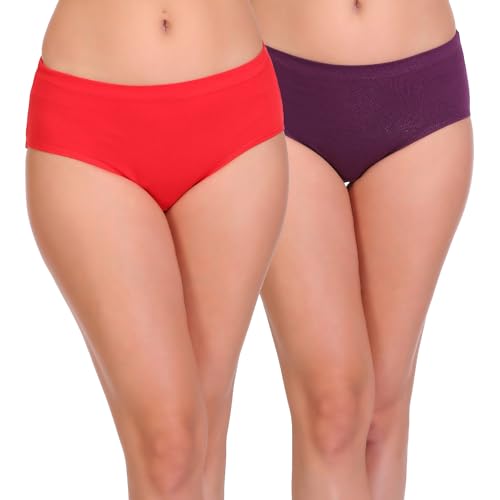 Image of SONA Women's Soft Cotton Inner Elastic Plain Daily Use Hipster Panties