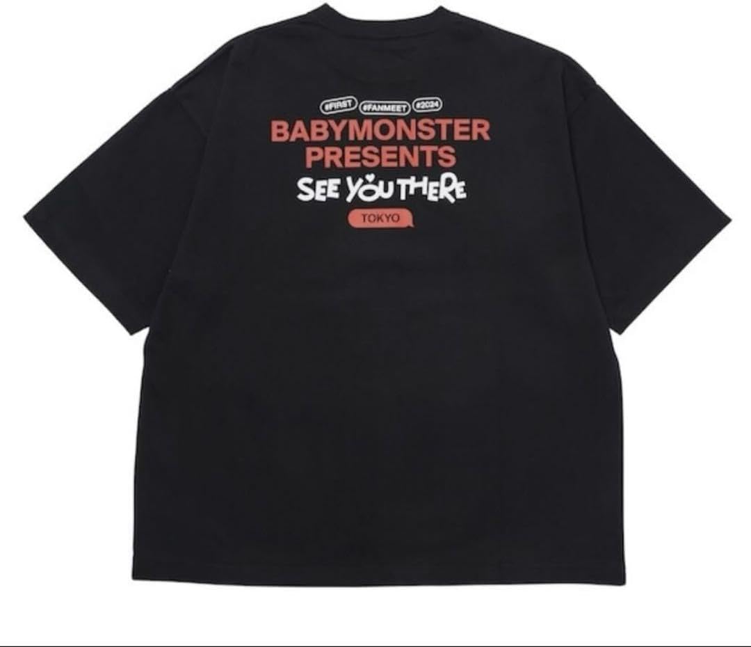 BABYMONSTER Tシャツ　Mサイズ BABYMONSTER Tシャツ Mサイズ 黒ロングスリーブシャツ BLACK（M～XL