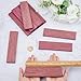 BENECREAT 10Pcs Wood Knife Handles, Pale Violet Red Natural Wood Knife Handle Scales for DIY Music Instruments Tools Crafts, 6.4x1.6x0.4 Inch