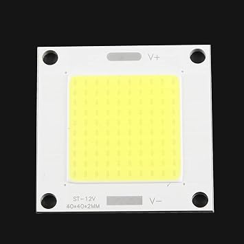 COB LED Panel, 12-14V 50W LED Integrated Chip Light Panel Bulb Flood Lamp, for DIY Projector Flood Light, White Light or Warm White Light or Blue Light White Light