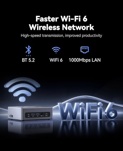 NiPoGi CK10 Mini PC 32GB DDR4 RAM, Ιntel i5-12600H(bis zu 4,50 GHz, 12C/ 16T), 1024GB M.2 NVMe PCIe3.0 SSD Mini Desktop Computer WiFi 6, 4K UHD Triple Display/2x HDMI 2.0/VGA für Büro/Geschäft/Schule