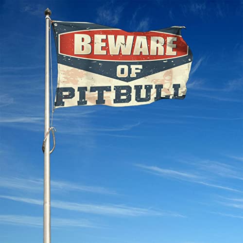 Drapeau Pitbull extérieur drôle pour décoration automne et man cave - 4