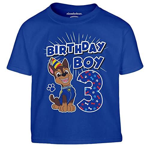 PAW PATROL - Geburtstag 3 Jahre Chase Birthday Boy Kinder Jungen T-Shirt...