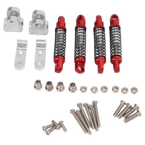 Image of 4 Set Metal Front Rear Shock Absorber, Aluminum Alloy RC Car Damper for WPL D12 1 /10 RC Car Upgrades Parts(Red)