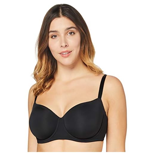 SYROKAN Damen Starker Halt Sports BH Weiches Cup mit Bügel für Große Größen Schwarz 90H 6 Iris & Lilly C29208-00 Übergröße Dessous/DD+, Schwarz (Black Beauty), 90H
