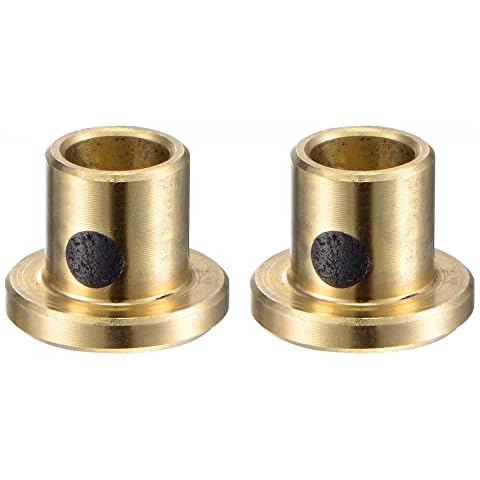 sourcing map Brida Manguito Cojinetes Envuelto Sin Aceite Buje Latón 5x9x10mm Cover