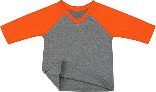 Image of ToBeInStyle Kids Boys Girls Cotton Jersey Contrast Raglan V-Neck Tee T-Shirts