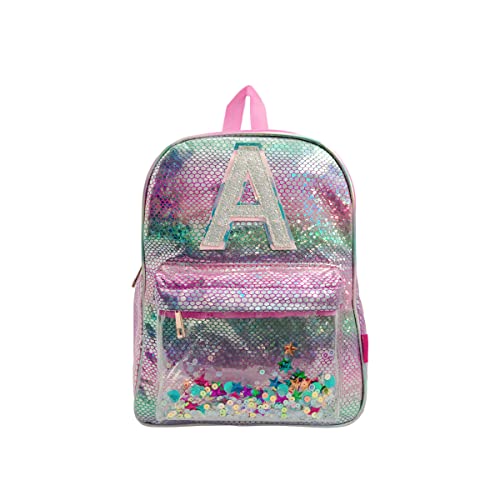 Bolsa Mochila Costas Infantil Menina Brilhosa Lili July Cor:Rosa Claro;Tamanho:P