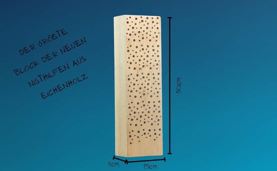 Grande blocco nido in legno massello 50 cm