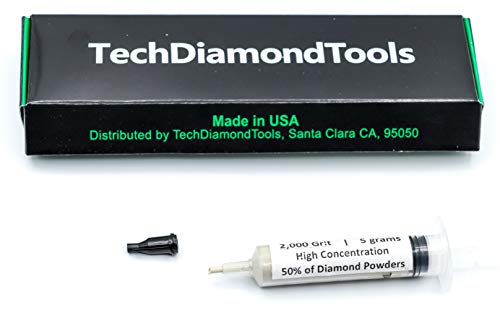 TechDiamondTools Pasta de Polimento Composta de Polimento de Diamante 2.000 Grão 4-8 Mícrons para Má