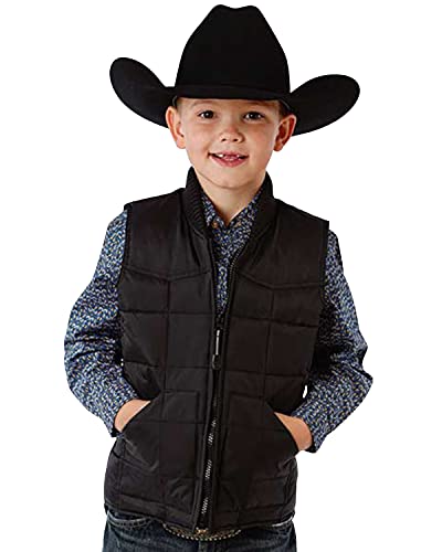 Roper Boys' Rangewear Quilted Down Vest Black X-Small