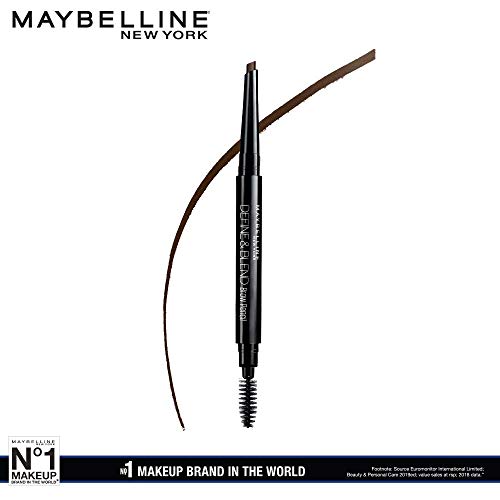Maybelline New York Brow Pencil, With Spoolie, Long-lasting and Natural-looking Results, Define & Blend Brow Pencil, Natural Brown, 0.16 g - Image 4