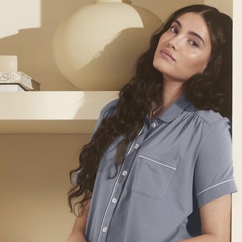 BOLL & BRANCH Women's Soft Knit Short Sleeve & Shorts Pajama Set3