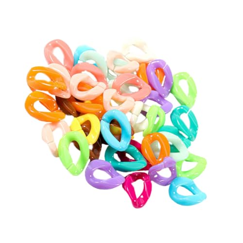 Garneck Lot de 100 Clips Plastique Colorés pour Bracelets et Boucles D'oreilles, Accessoires Décoratifs Faciles à Utiliser en Kit pour Fabrication de Bijoux Couleur Couleur Aléatoire