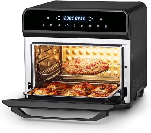 Ufesa Magnum Freidora de Aire sin Aceite Airfryer de 23 L, Doble Resistencia, Ahorro Energético, 8 Programas, Rostisserie,1800 W, Digital, Temperatura 230º C, 6 Accesorios Incluidos, Cuerpo Metálico