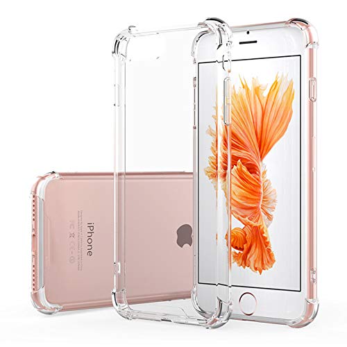 Hually Funda iPhone SE 2020, Funda iPhone 8, iPhone 7 Carcasa, Silicona TPU Gel Ultra Fina Protección Anti- Choques y Anti- Arañazos para Funda iPhone SE 2020/7/8 4.7"HD Clara