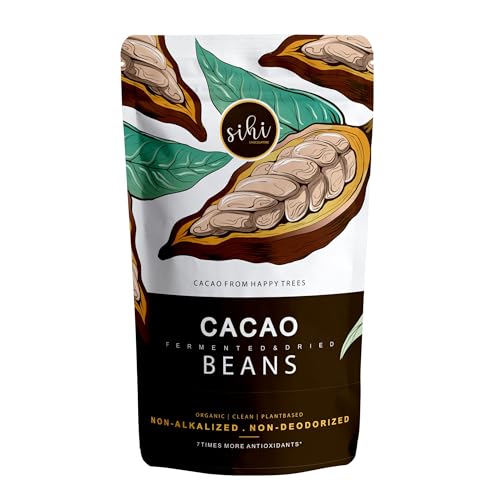 Image of Sihi Chocolaterie - Whole Cacao Beans | Raw and Organic | Fermented and Dried | Best for Chocolate Making | Westernghat Origin Produce | High in antioxidants | Vegan - 150g (Pack of 1)