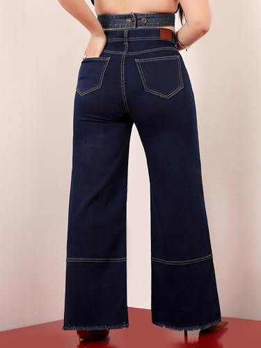Image of Miss Chase A+ Women's Bootcut High Rise Stretchable Denim Jeans