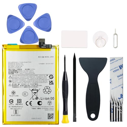 Image of New Battery Replacement QF50 Compatible with Motorola G34 XT2363, G 5G (2024) XT2417, G04 (2024) XT2421, Includes Tools