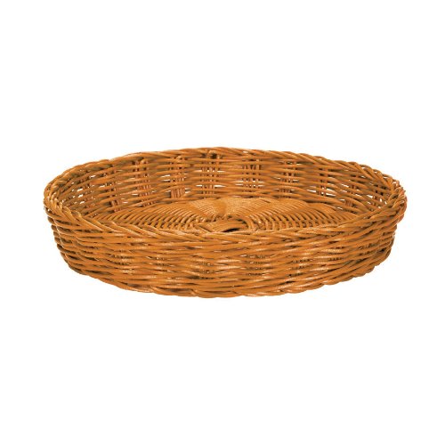 TableCraft Products HM1169X Round Woven Basket, PP, 12" x 2", Orange Home & Kitchen