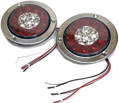 Amazon 12v Led テールランプ 丸テール 丸型 Diy 自作 加工用 レトロ テール バックランプ トレーラー 2個セット インテリアパネル 車 バイク