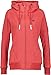 DOTIN Damen Sweatjacke Kapuzenpullover Winter Sweatshirts Kapuzenjacke Hoodie Jacke mit Kapuze Fleece Zip Hooded Jacket, Wassermelonen Rot, L