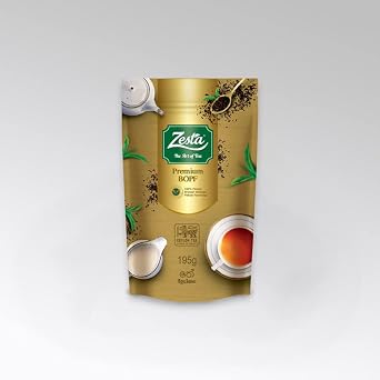 Zesta Premium Ceylon Black Tea BOPF - 100% Organic Loose Leaf Tea - 195g/6.9oz Fresh from Sri Lanka
