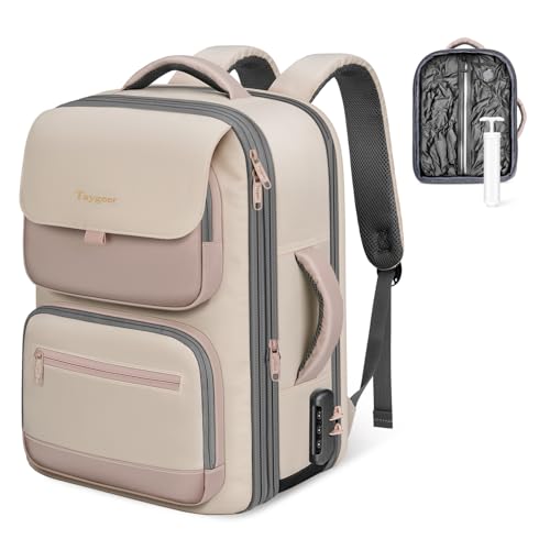 Taygeer Vacuum Seal Backpack 17" Laptop, RFID, Pink