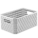 Produktbild Rotho Country Aufbewahrungskiste 6l in Rattan-Optik, Kunststoff (PP) BPA-frei, mistletoe weiss, A5/6l (28,0 x 18,5 x 12,6 cm)